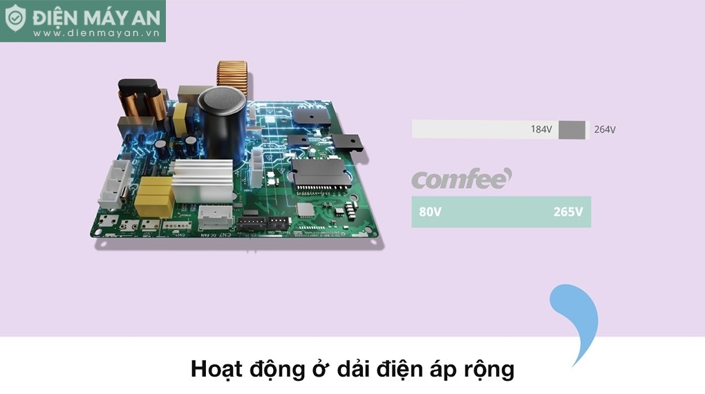 Điều hoà Comfee Inverter 9000 BTU 1 chiều CFS-10VGXF